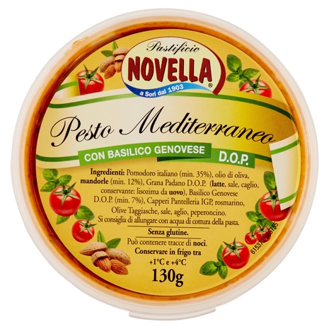 Pesto Mediterraneo con Basilico Genovese DOP, 130 g